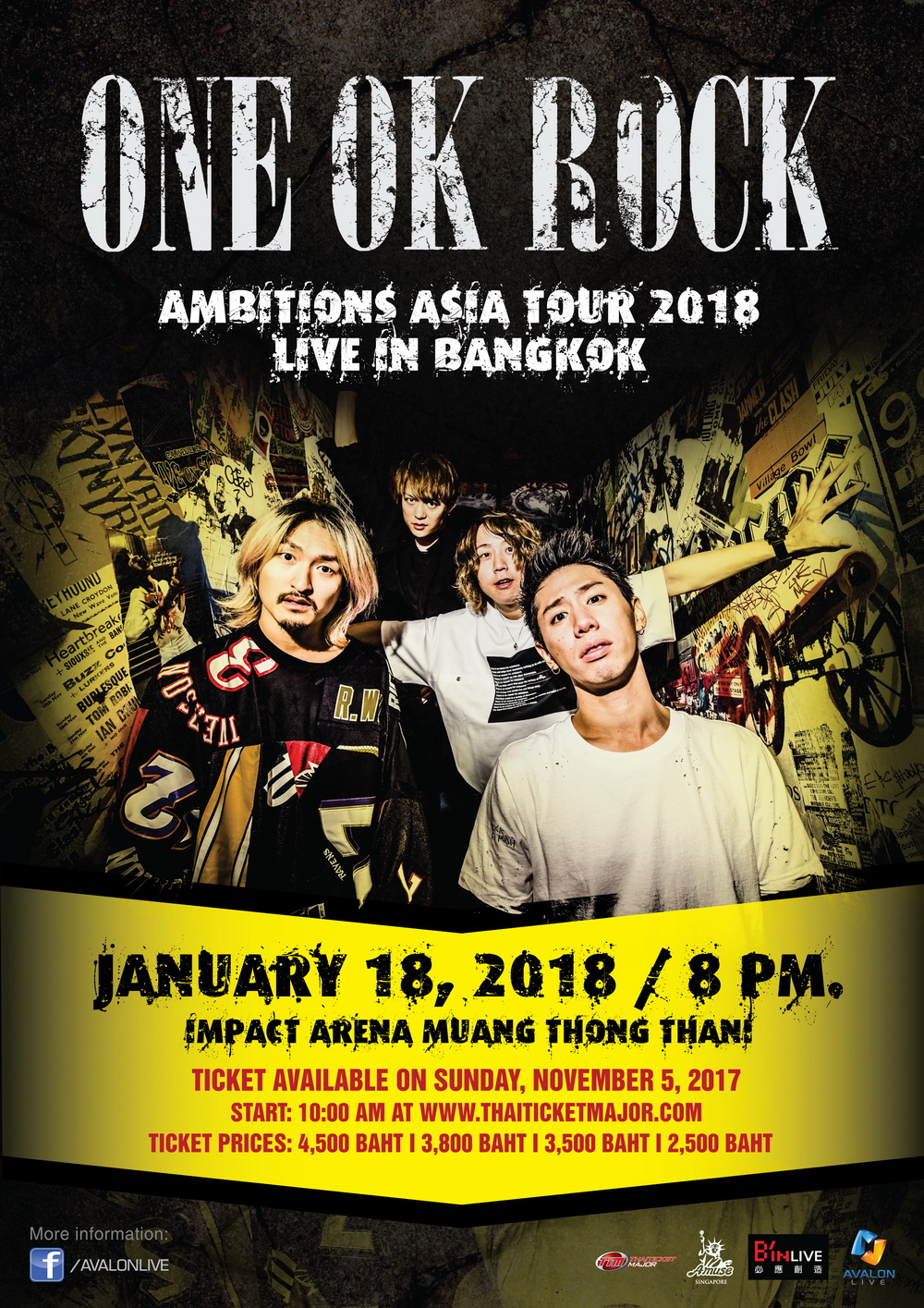 [Poster-002] ONE OK ROCK AMBITIONS ASIA TOUR 2018 Live in Bangkok